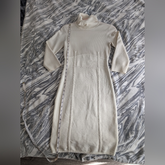 Bebe Size S White fitted Sweater Dress - Picture 6 of 7